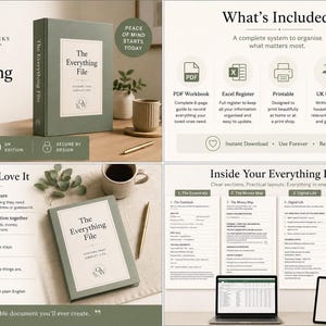 End of Life Planner UK | Will, LPA, Pension Checklist (PDF + Excel)