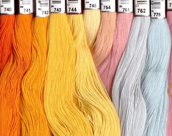 DMC Floche - Colors 740-5200, White, Ecru