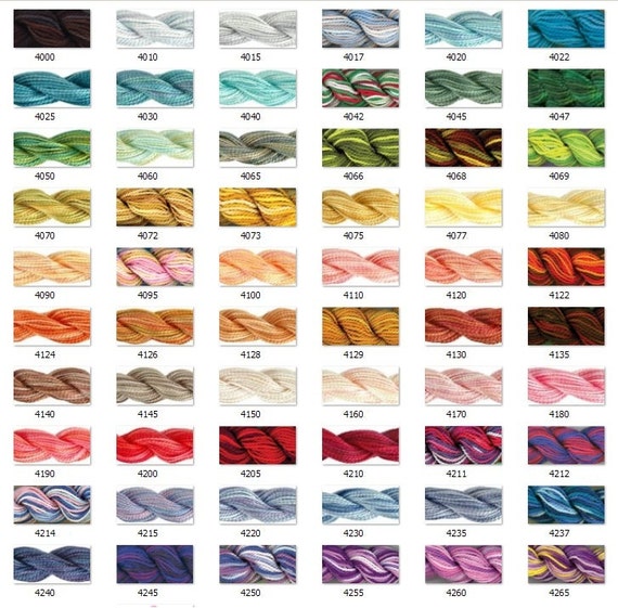 Dmc Pearl Cotton Size 5 Color Chart