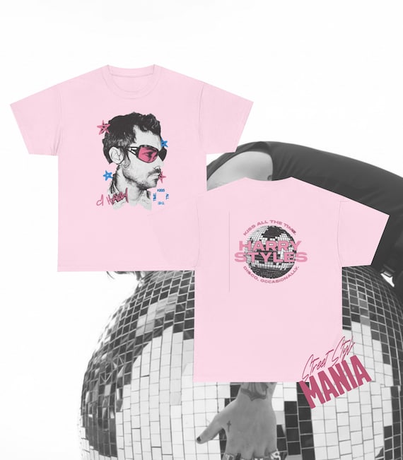 Harry Styles Shirt,Kiss All The Time Graphic Tee,Disco Occasionall Inspired Tee Double Sided Shirt,Concert Fan Gift,Unisex Vintage Style Tee