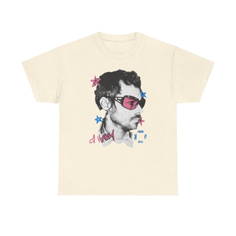 Harry Styles Shirt,Kiss All The Time Graphic Tee,Disco Occasionall Inspired Tee Double Sided Shirt,Concert Fan Gift,Unisex Vintage Style Tee Natural