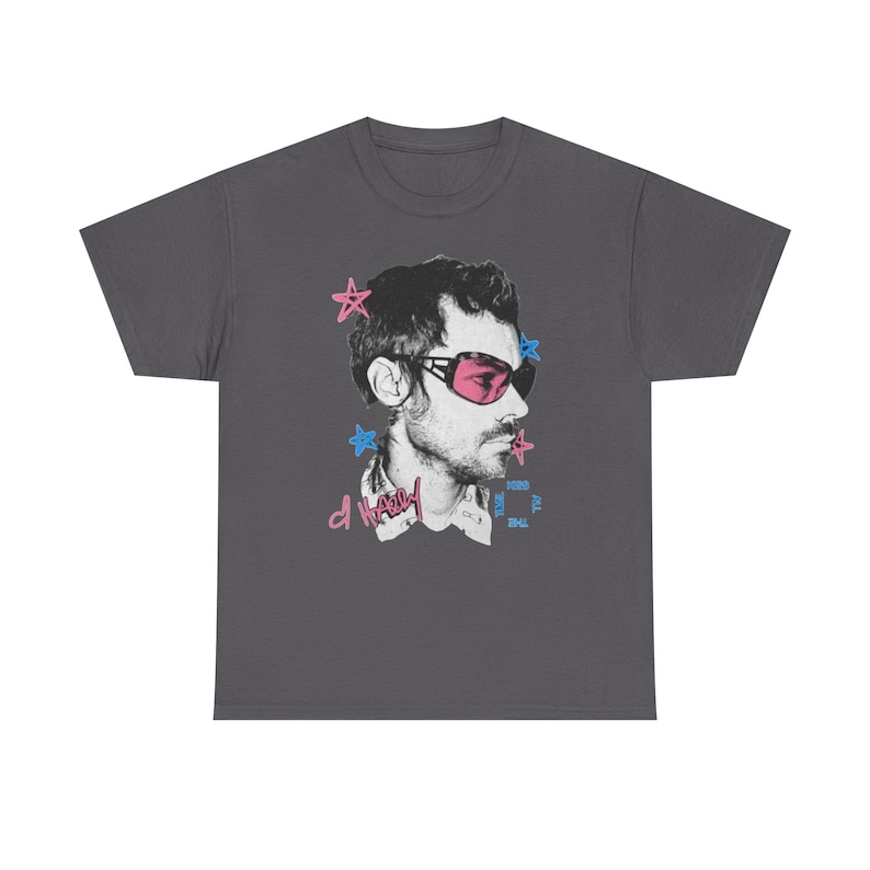 Harry Styles Shirt,Kiss All The Time Graphic Tee,Disco Occasionall Inspired Tee Double Sided Shirt,Concert Fan Gift,Unisex Vintage Style Tee Charcoal