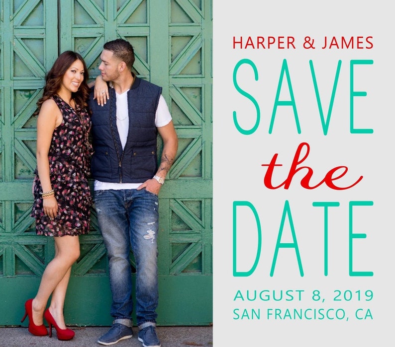 Photo Save the Date Wedding Magnet Rustic; Boho Chic; Destination Wedding; Save Our Date; Change of Date