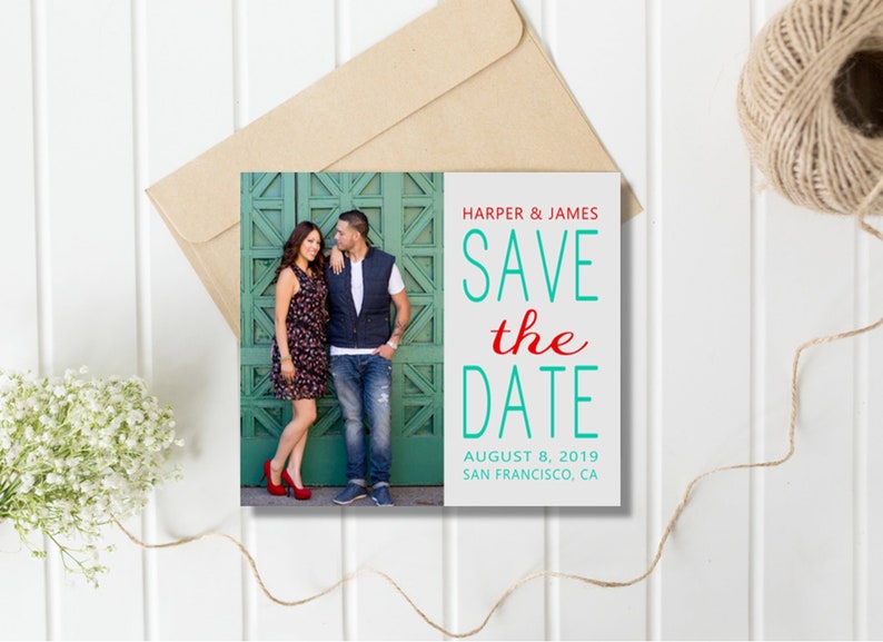 Photo Save the Date Wedding Magnet Rustic; Boho Chic; Destination Wedding; Save Our Date; Change of Date