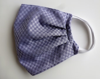 Pleated Fabric Face Mask Purple Professional Stylish