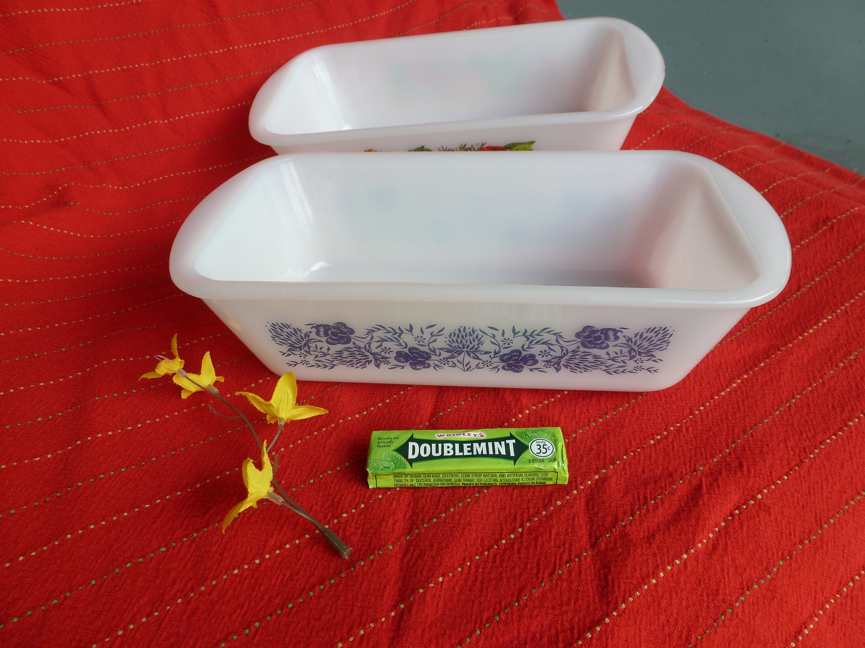 Set of Two Vintage Glasbake Casserole Baking Dishes