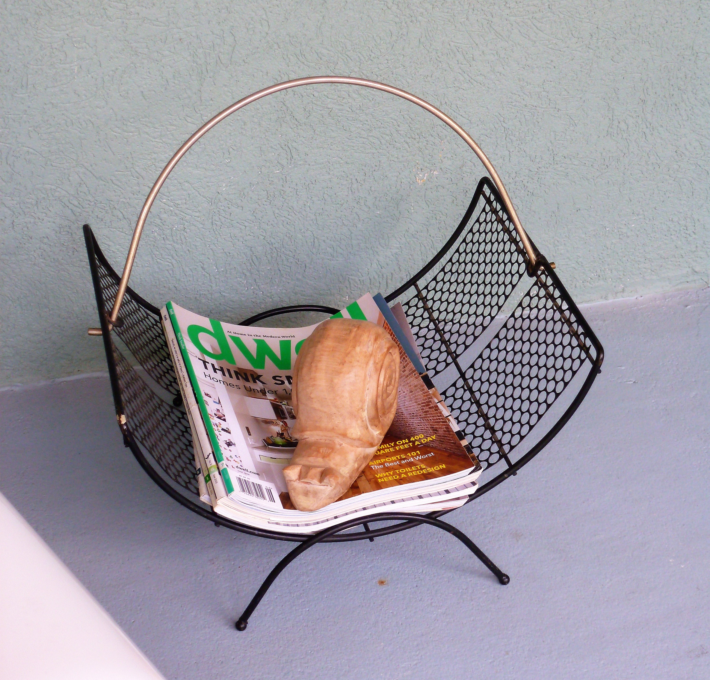 Custom Listing for Carrerasthibault Vintage Metal Magazine Rack