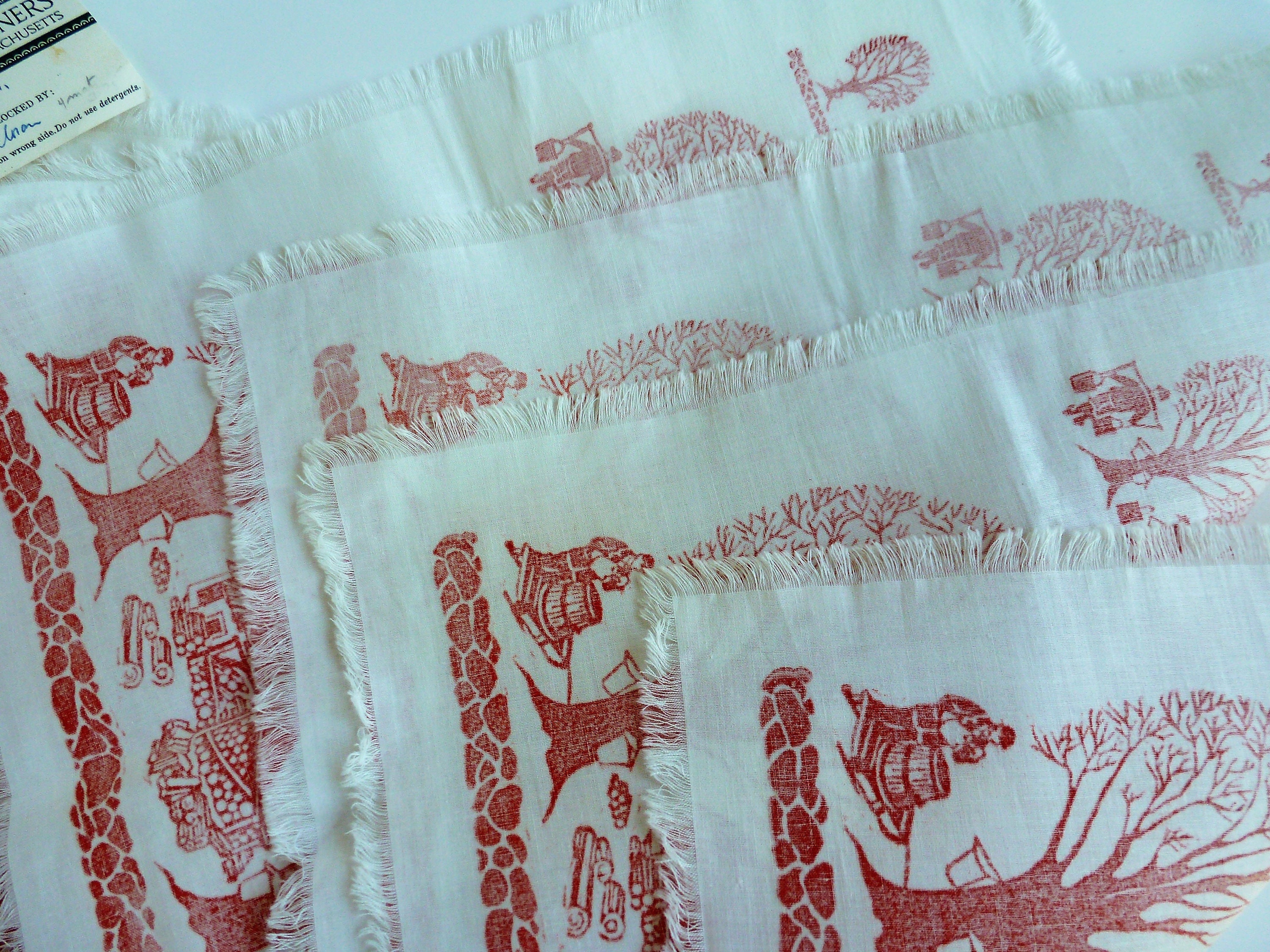 Very Rare Vintage Folly Cove Designers Elizabeth Holloran Set of 4