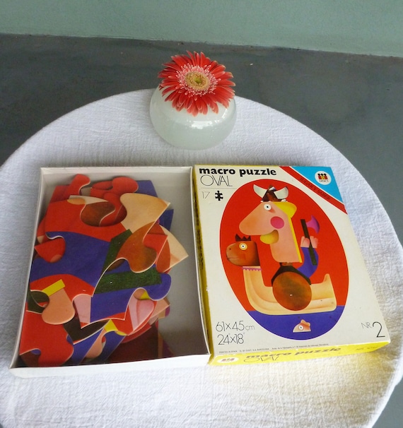 SALE! Vintage UNOPENED Spanish Diset Oval Shaped Macro Puzzle Juger Y Sabor No. 2 Like New Condition Sealed & Unopened Viking Kids Puzzle