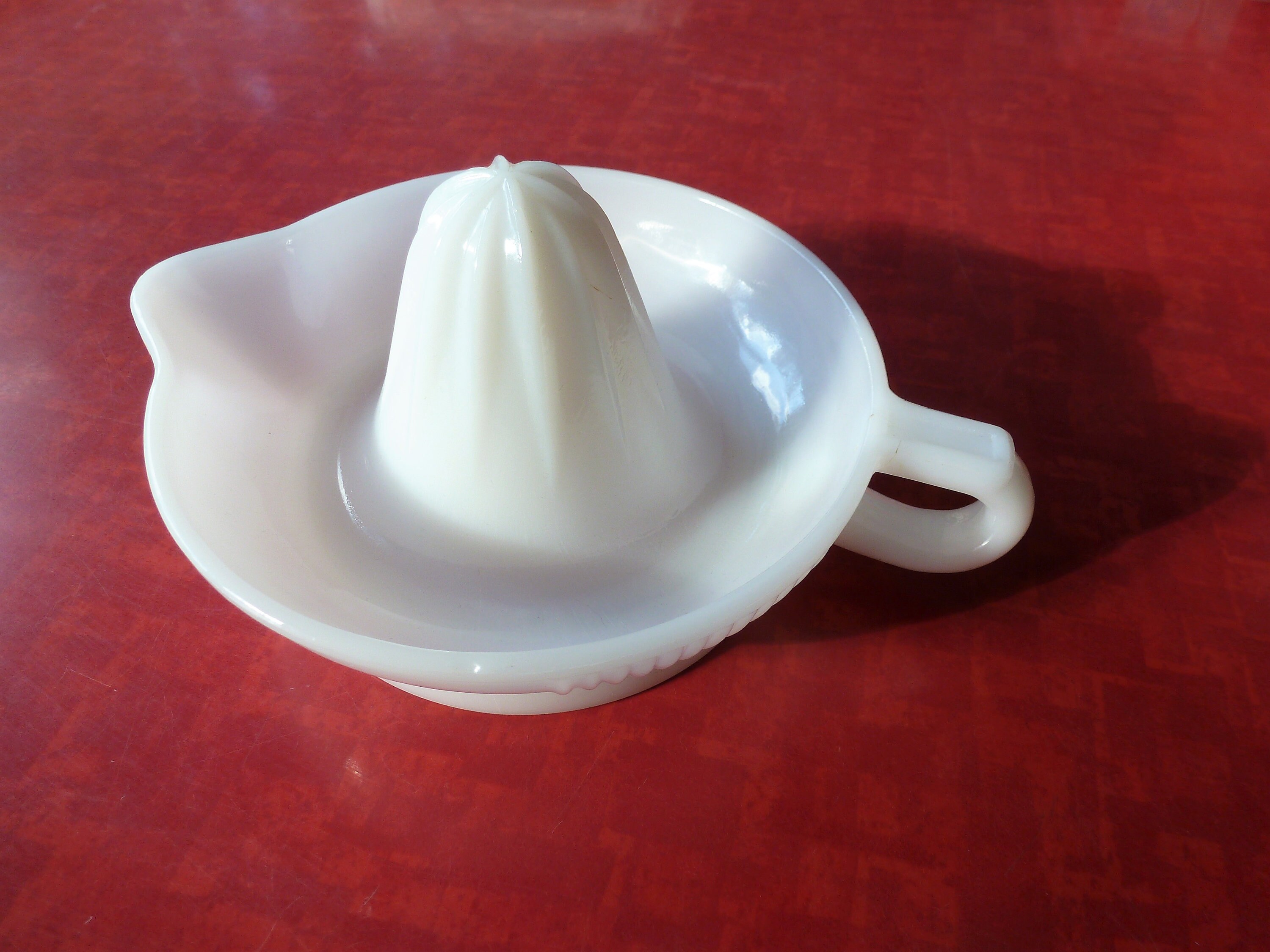 Vintage White Milk Glass Juicer