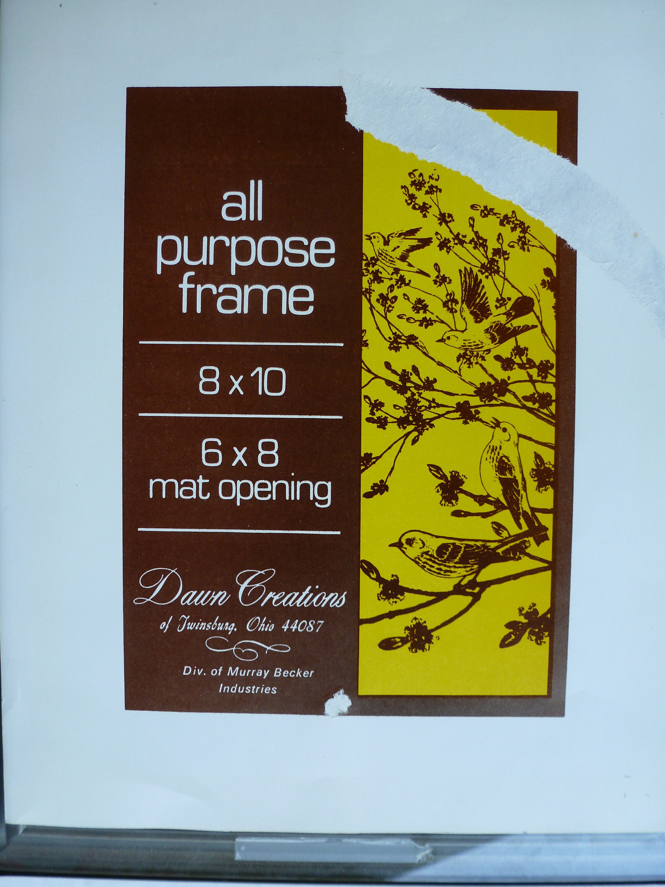 Vintage Photo Frame with Original Advertising Photo Page