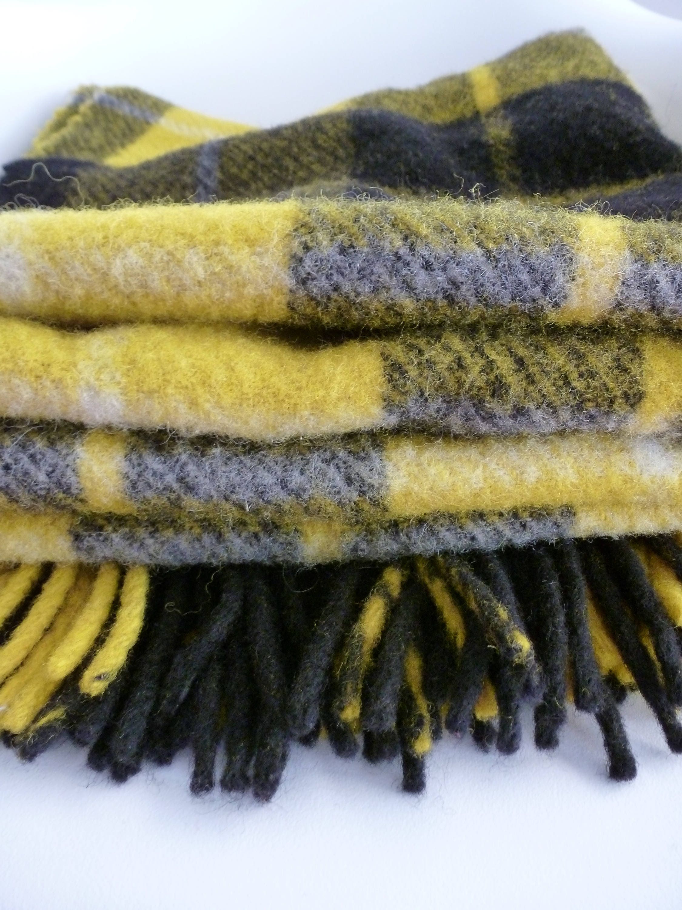 Vintage Large Wool Connemara Stadium/Travel Blanket From Foxford Ireland