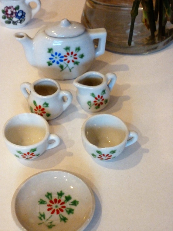 SALE! Cute Vintage Childs Porcelain Tea Set 30+ pieces Replacement Pieces Five Patterns + Rare & Misc Pieces Made in Japan