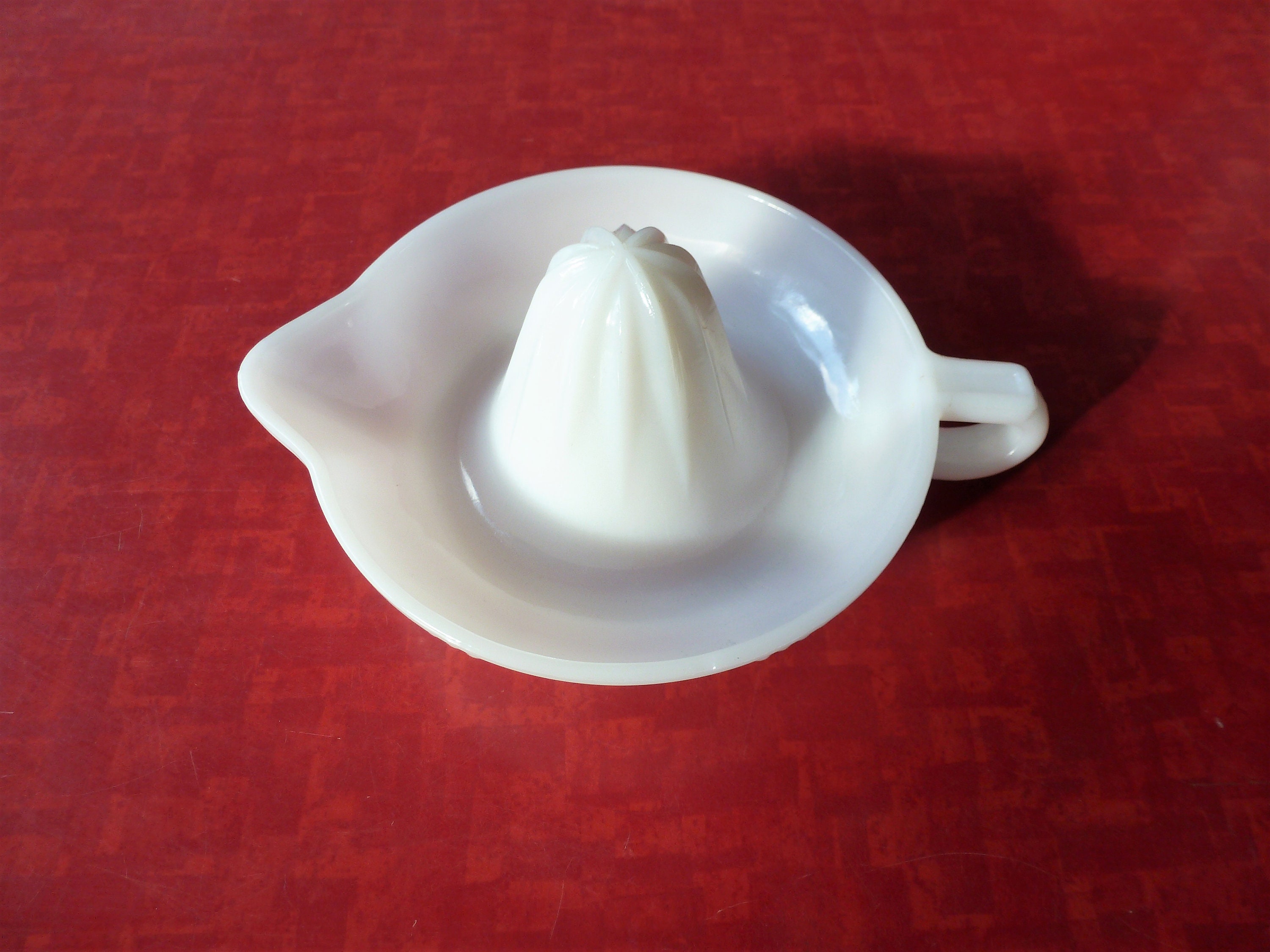 Vintage White Milk Glass Juicer