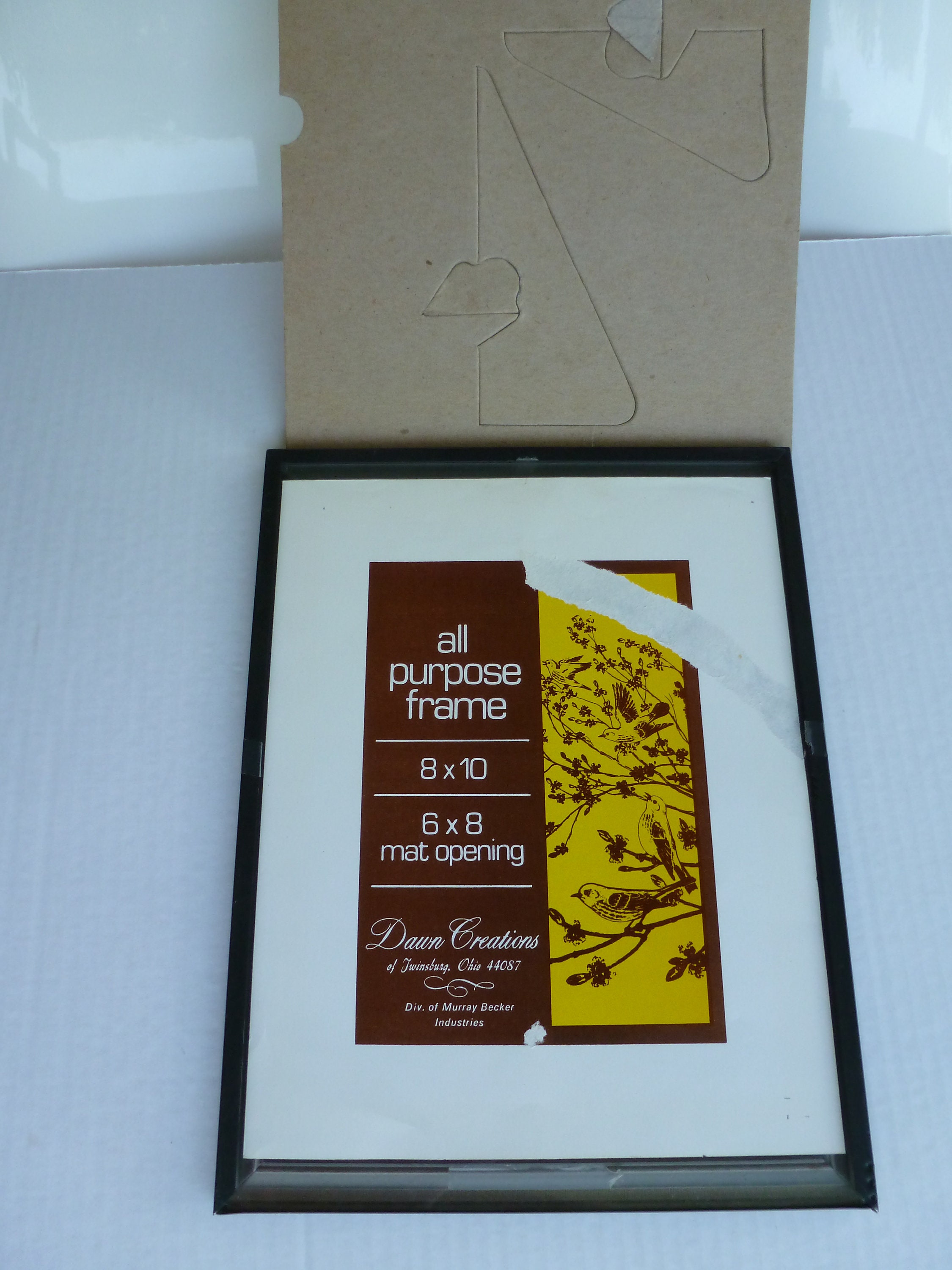 Vintage Photo Frame with Original Advertising Photo Page
