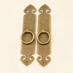 Brass Cabinet Pull Antique Bronze Chinese Style Drawer Handle for Door