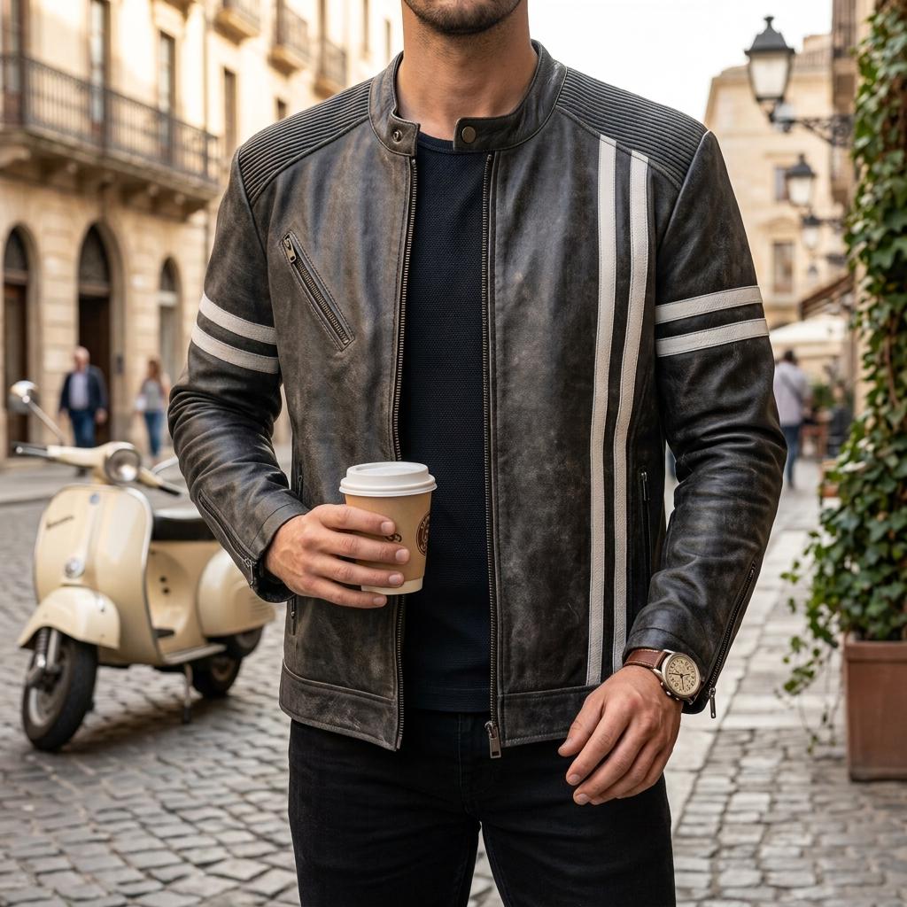 Ykk Vintage Leather Jacket - Etsy