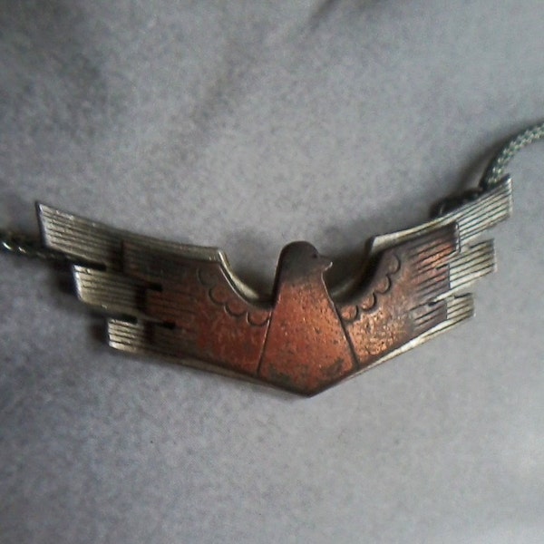 SALE Copper Eagle Necklace