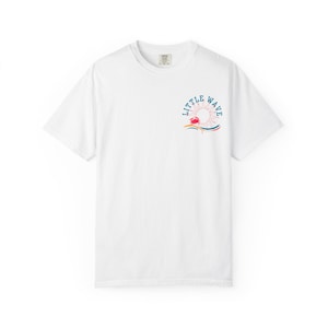 Retro Sun Block Pattern T-Shirt | Little Wave C.N Ｔ-shrt shop Graphic Tee, Typography Back Print