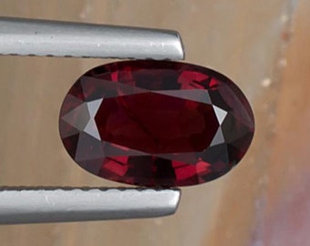 1.70ct Red Spinel Gemstone, 9.21x6.03x3.70mm, Cushion Shape Natural Gem from Burma, Red Color Hue, Diamond Ring Alternative Engagement Rock