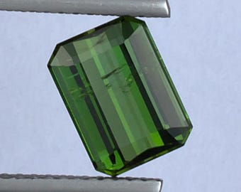 2.05ct Tourmaline Gemstone, USA Seller, Green Color Loose Emerald Shape Gem, Jewelry Making Supply for Lost Wax Carving & Casting Design
