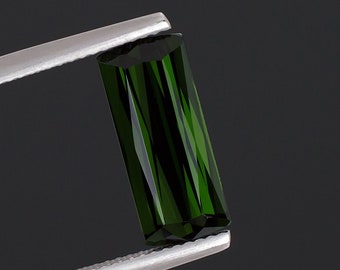 5.15ct Tourmaline Gemstone, USA Seller, Dark Green Color Scissor Shape Natural Loose Gem for Custom Jewelry Making & Lost Wax Casting Supply