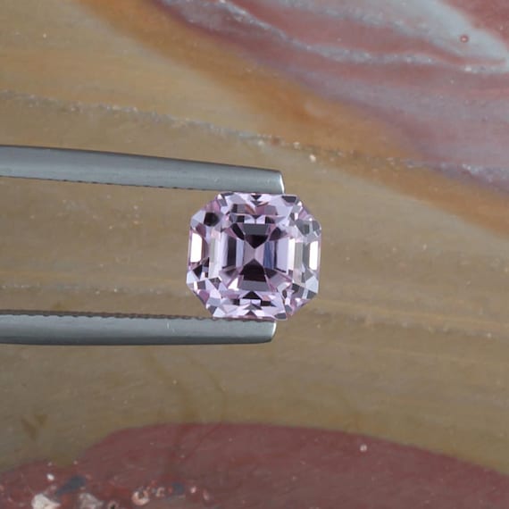 3.29ct Kunzite Gemstone, 7.68x7.31x7.29mm, Emerald Shape Loose Gem, Pink Color Hue, Handmade Jewelry Supply, Spodumene, Afghanistan Mineral