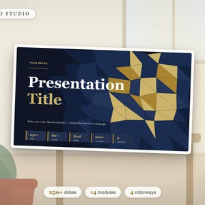 Zakelijke PowerPoint-sjabloonbundel, meer dan 250 dia's, 4 kleurstellingen, bewerkbare grafieken + 609 pictogrammen, pitchvoorstelbord QBR-presentatie