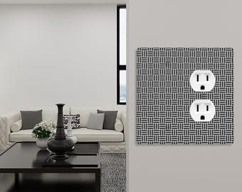Tapa para interruptor de 2 vías y 1 dúplex Ajiro Lattice