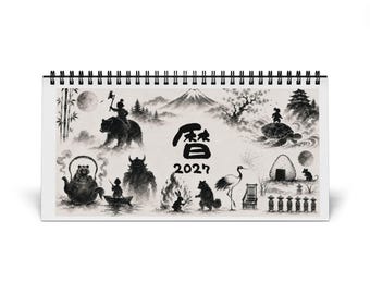 2027 Desk Calendar: 12 Months of Traditional Japanese Folktales
