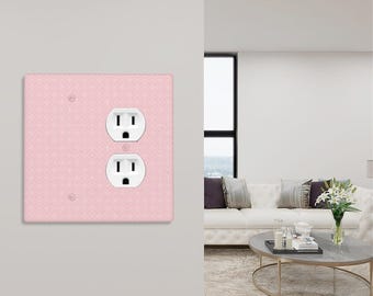 Switch Cover 2Gang 1 Duplex 2026070　七宝花菱 pink