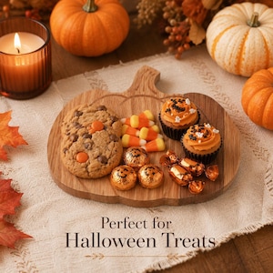 Personalized Pumpkin Charcuterie Board,Custom Wooden Serving Tray, Engraved Fall Decor,Halloween Kitchen Gift,Thanksgiving Housewarming Gift