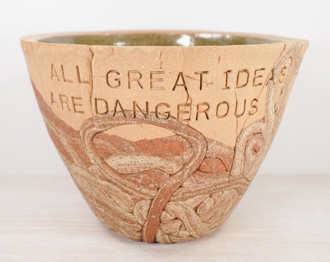 Oscar Wilde Pottery Bowl Dangerous Ideas Inspirational Pottery