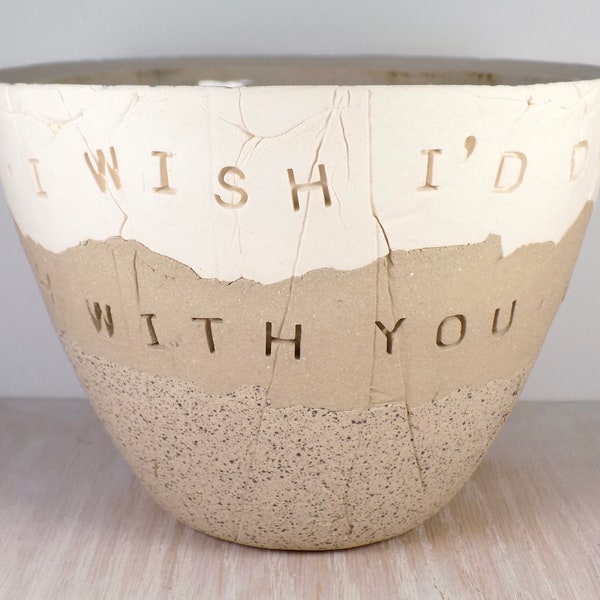 F. Scott Fitzgerald - Pottery Bowl - The Great Gatsby - I Wish I'd Done Everything With You - Anniversary Gift / Wedding Gift / Literary Art