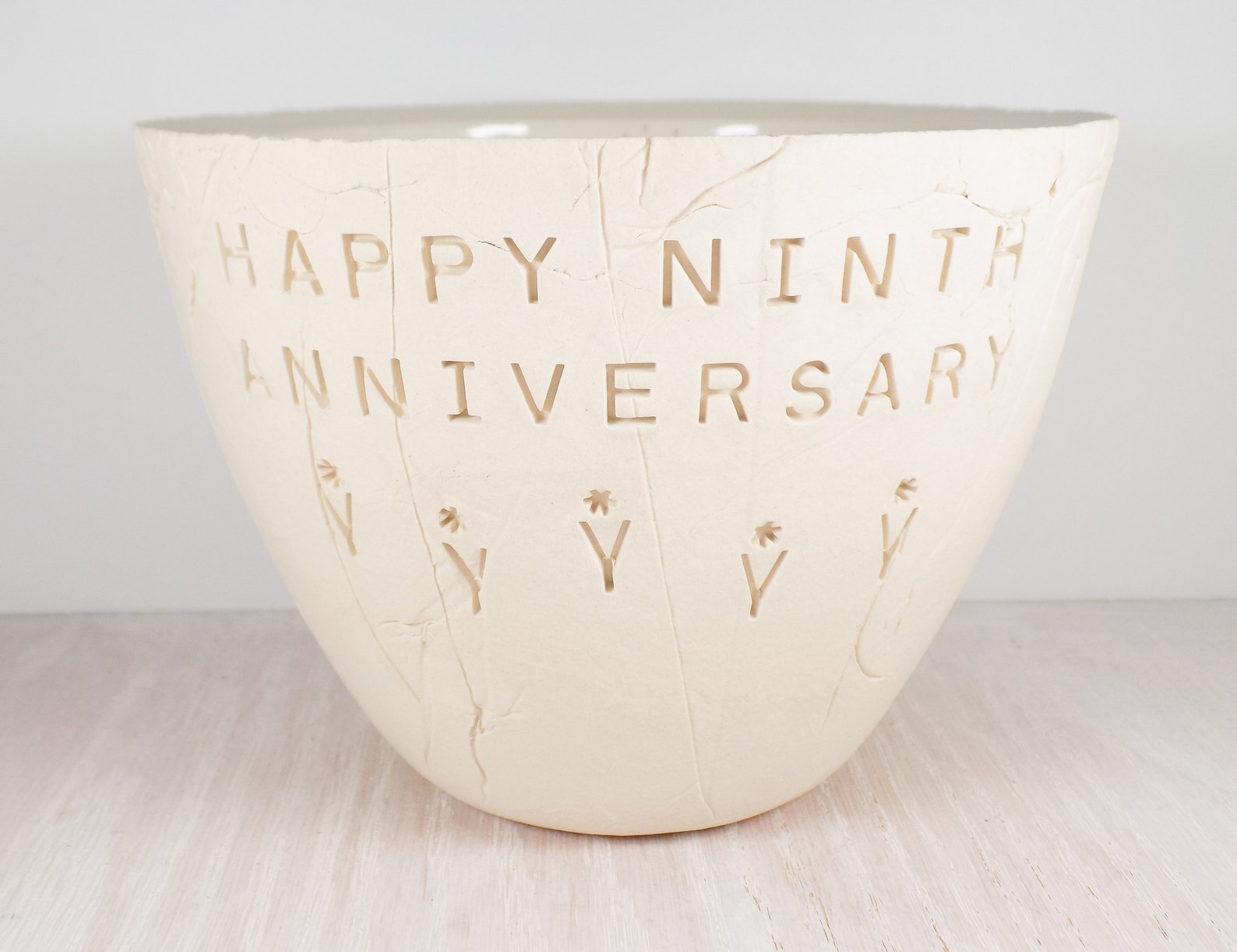 Ninth Wedding Anniversary Pottery Bowl 9th Anniversary Gift Etsy