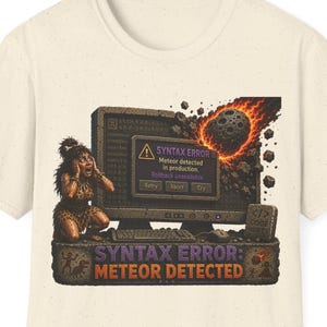 Funny Programmer Shirt Developer Humor Gift for Coder - Syntax Error Meteor Detected