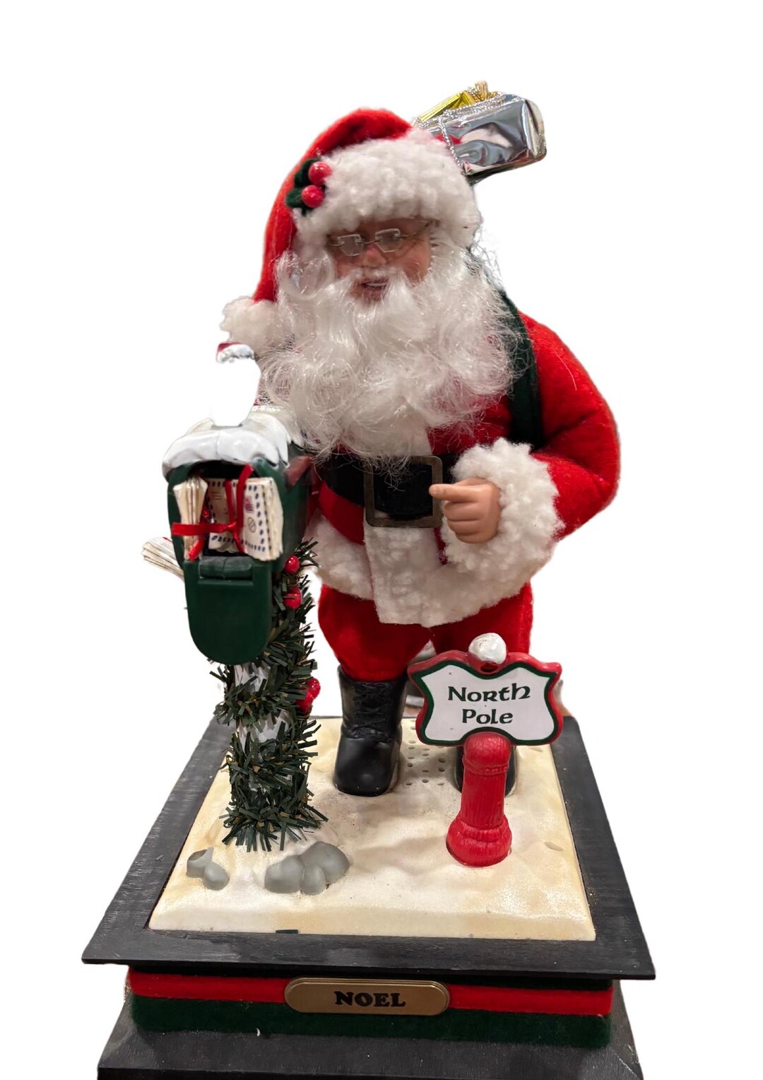 1993 Holiday Creations Santa Claus Mailbox Lighted North Pole