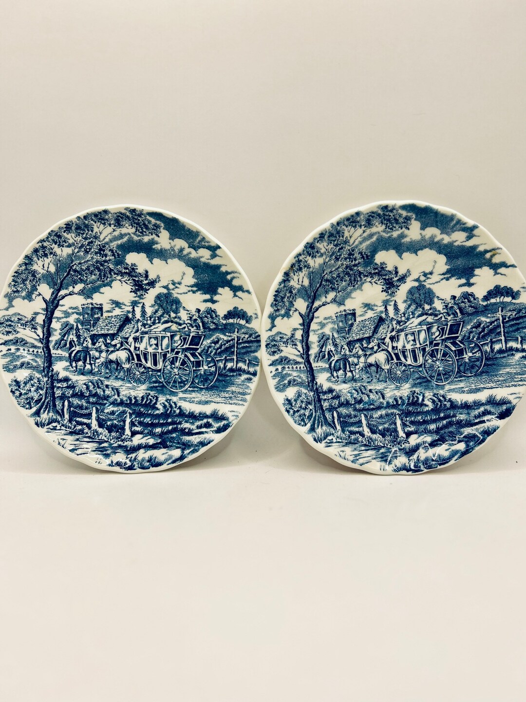 Vintage Set of 2 English Plates Wessex, Vintage Plates From England