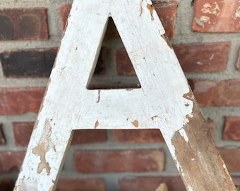 Vintage Barn Wood Monogram Letter A Wall Decor, Antique Farmhouse Barn Wood Letter A Initial, Antique Farmhouse Wall Decor