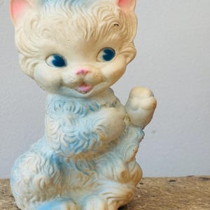 Figura de gato de borracha vintage Amtoy Edward Mobley Sofubi
