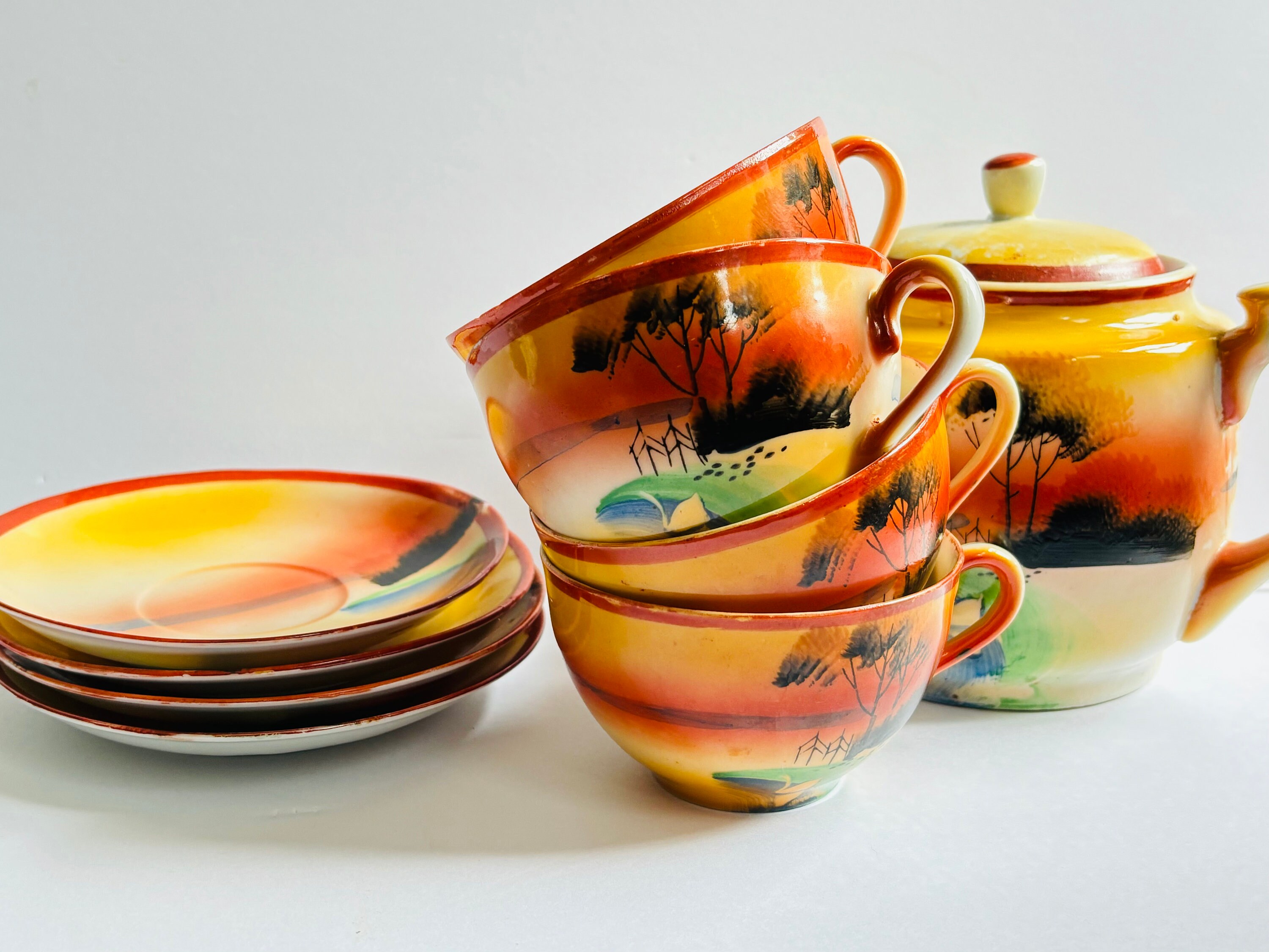 Japanese Hand Painted China Tea Set Antique Tea Set Hand Painted Japanese Hand Painted China Tea Set Antique Tea Set Hand Painted