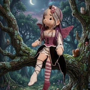 Amigurumi-docka - Skogsälva - Älva MYRELLA Moonlightcrochet89