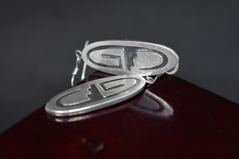 Sterling Navajo Earrings FIJ Southwestern