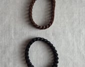 Braided Rubber Bracelet | Unisex Woven Wristband | Casual Everyday Jewelry