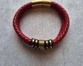 Braided Leather Bracelet | Magnetic Clasp | Minimalist Gift for Him | Everyday Leather Jewelry