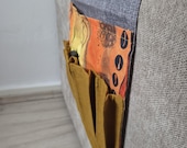 Handmade Sofa Armrest Organizer | African Print Remote Caddy, Couch Caddy