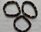 3in1 Handmade Earth Tone Stretch Bracelet | Unisex Stackable | Boho Nature-Inspired Jewelry