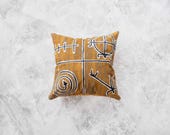 Throw pillow cover with grey matte fabric