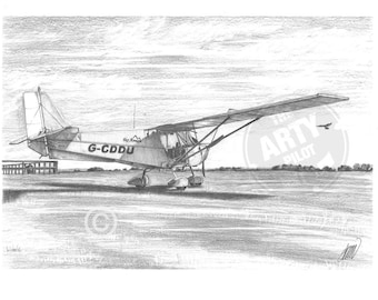 Vic's Pride- Skyranger Classic Microlight Pencil Drawing A4 Giclée Print