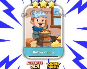 Butter Curn Set #10 Monopoly_Go 3 Star Stickers Happy Harvest Album